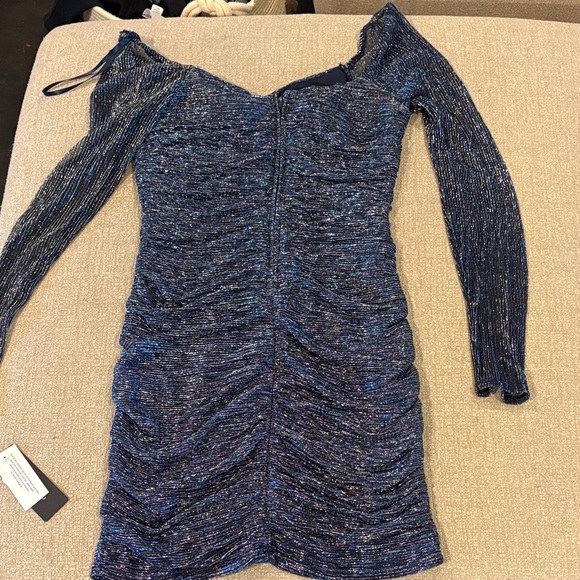 City Studio Blue Patterned Dress - Picture 5 of 5